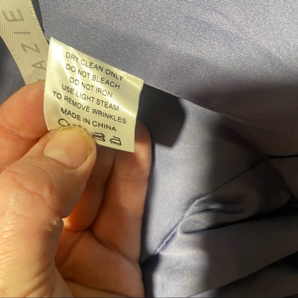 Azazie Purple Strapless Arabella With Front Slit Chiffon Bridesmaid Dress 0/2 - Picture 13 of 16